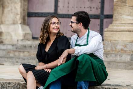 Restaurant Bacôve à Saint-omer , le chef Camille Delcroix et Carla